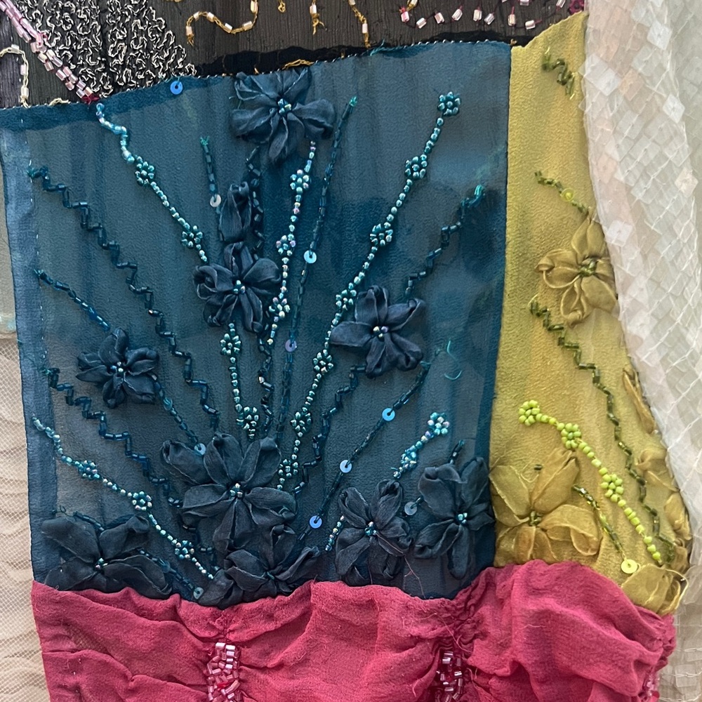 Colorful Patchwork handmade Women's sequence jacket - Picture 3 of 8